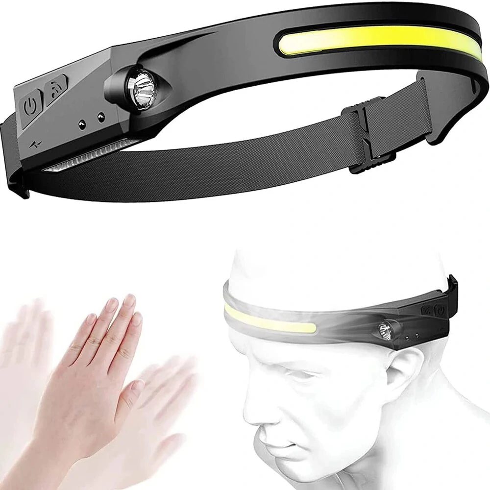 Bikight LX200 Wave Sensor 1200mAh 270° Wide Range 350LM 5 Lighting Modes LED Headlamp USB Rechargeable Head Torch COB Outdoor Cycling Adventure Fishing Flashlight Bike Headlamp (image for) Bikight LX200 Wave Sensor 1200mAh 270° Wide Range 350LM 5 Lighting Modes LED Headlamp USB Rechargeable Head Torch COB Outdoor Cycling Adventure Fishing Flashlight Bike Headlamp